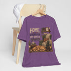 Dog Lover T‑Shirt — "Home Is Wherever My Dog Is Sleeping" Cozy Rustic Tee
