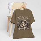 Dog Lover T-Shirt — "My Therapist Has Four Paws" Graphic Tee