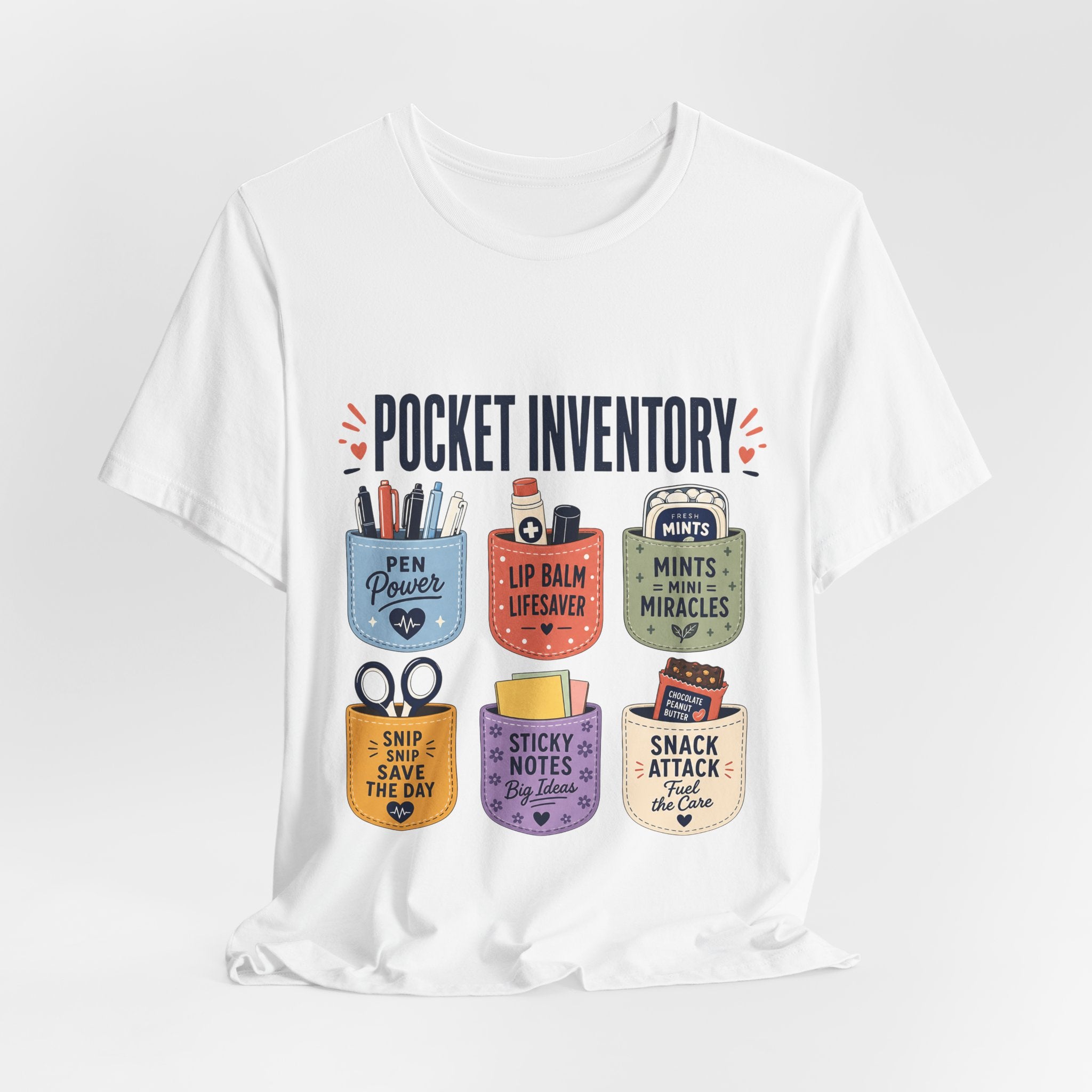 "Pocket Inventory" — Clever Scrub Pocket Nurse T-Shirt