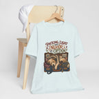 "Packing Light Was Never An Option" T-Shirt — Whimsical Travel Dog Graphic Tee