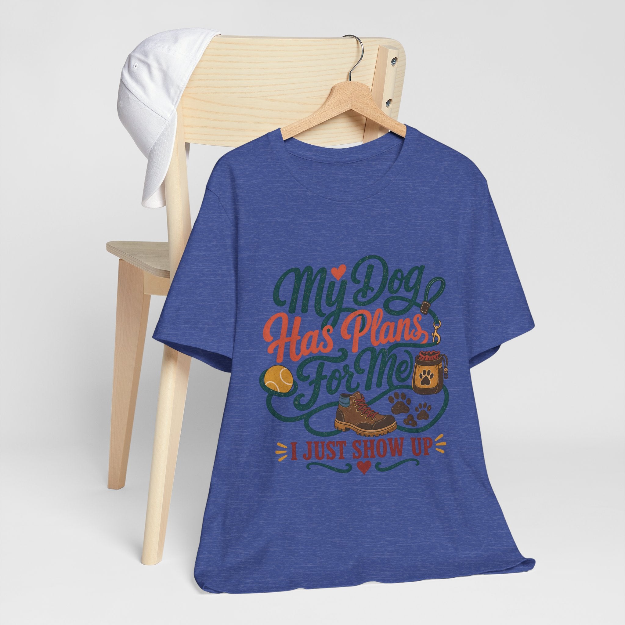 "My Dog Has Plans For Me" T-Shirt — Trendy Dog Parent Graphic Tee