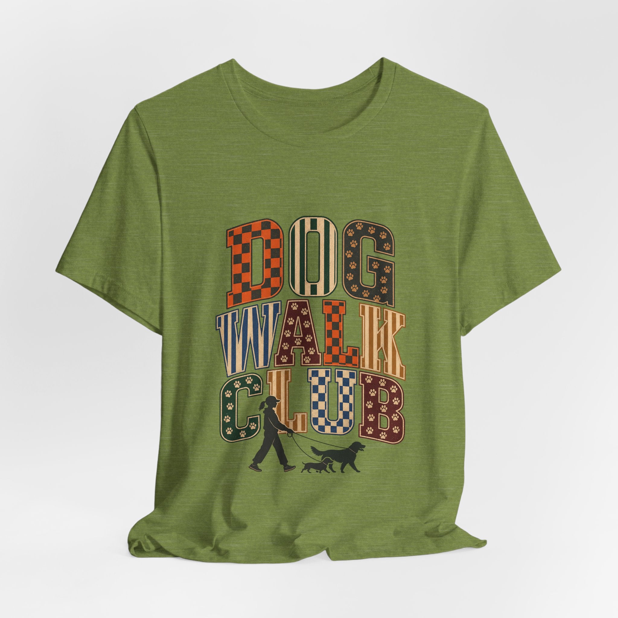 "Dog Walk Club" T-Shirt — Retro Dog Walker Graphic Tee