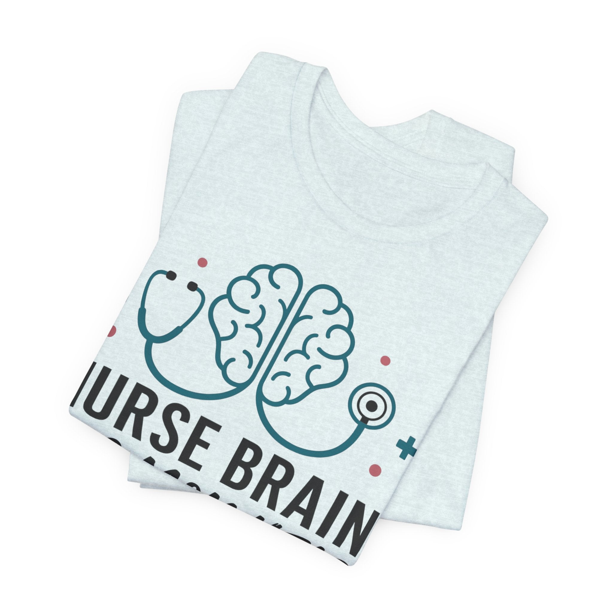 Nurse Brain Dog Mom Heart T‑Shirt - Cute Nurse & Dog Mom Graphic Tee