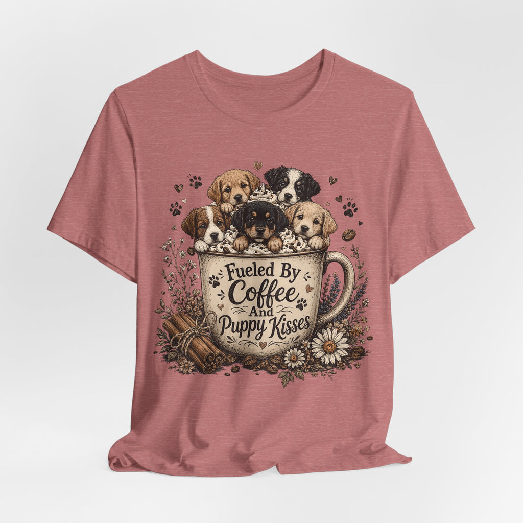 Fueled by Coffee and Puppy Kisses T-Shirt
