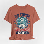 ICU Strong Dog Mom Tee - Nurse Dog Paw Rescue Shirt