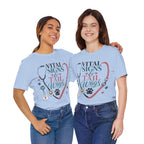 Vital Signs & Tail Wags Tee - Nurse Vet Stethoscope Paw Print T-Shirt