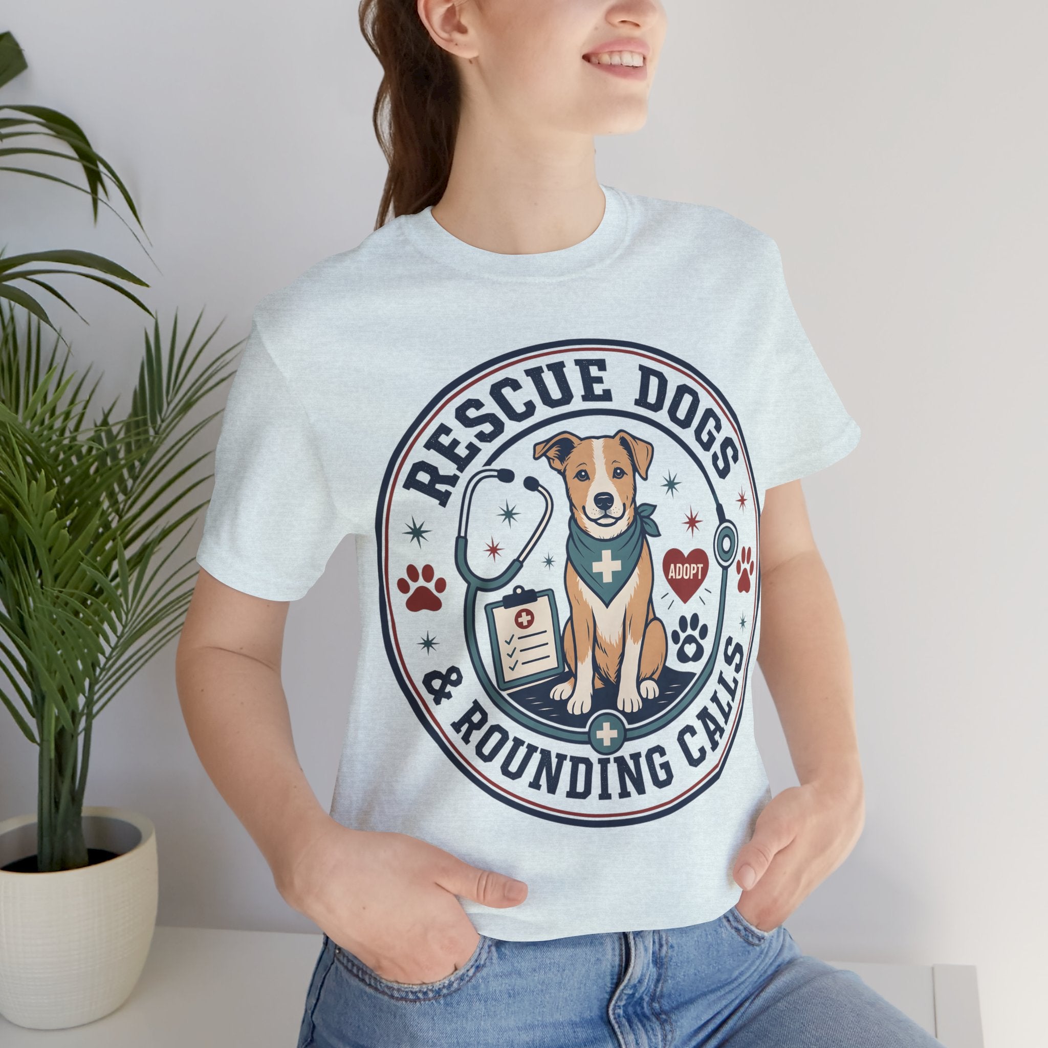 Rescue Dogs & Rounding Calls Tee — Veterinary Vet Tech Animal Rescue Shirt