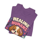 Healing Humans, Spoiling Dogs T‑Shirt — Cute Veterinary Nurse Dog Mom Tee