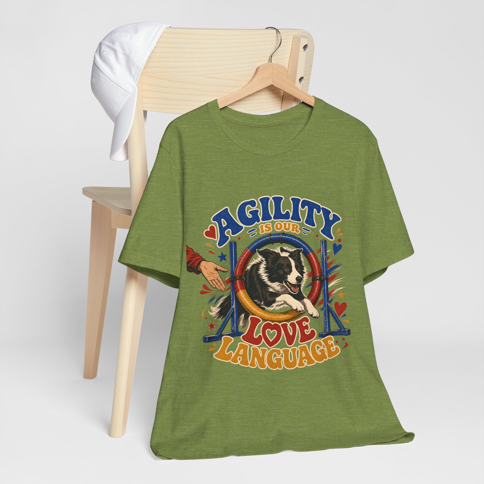 "Agility Is Our Love Language" Dog Lover T-Shirt — Agility Dog Graphic Tee