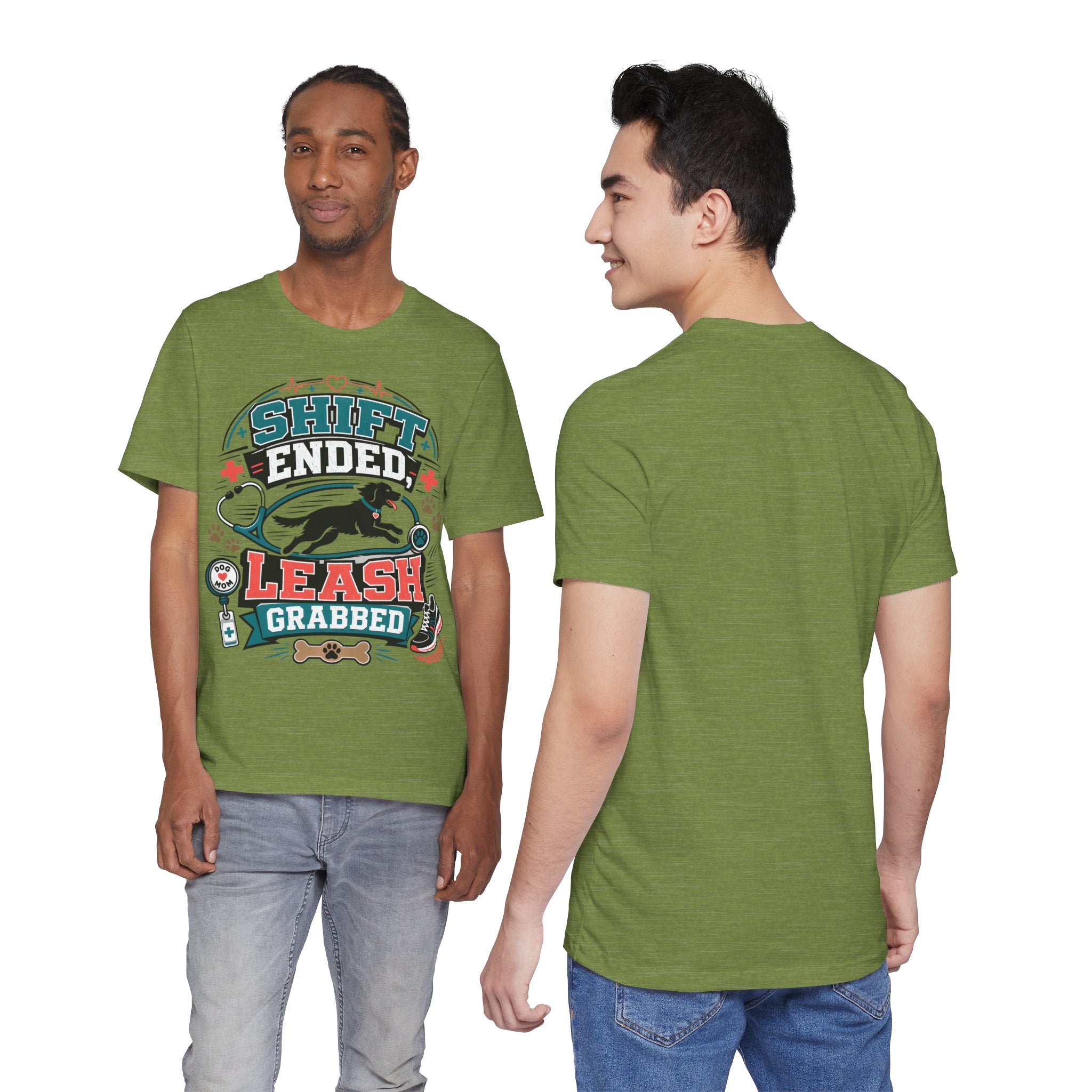 Shift Ended Leash Grabbed Dog Lover Tee