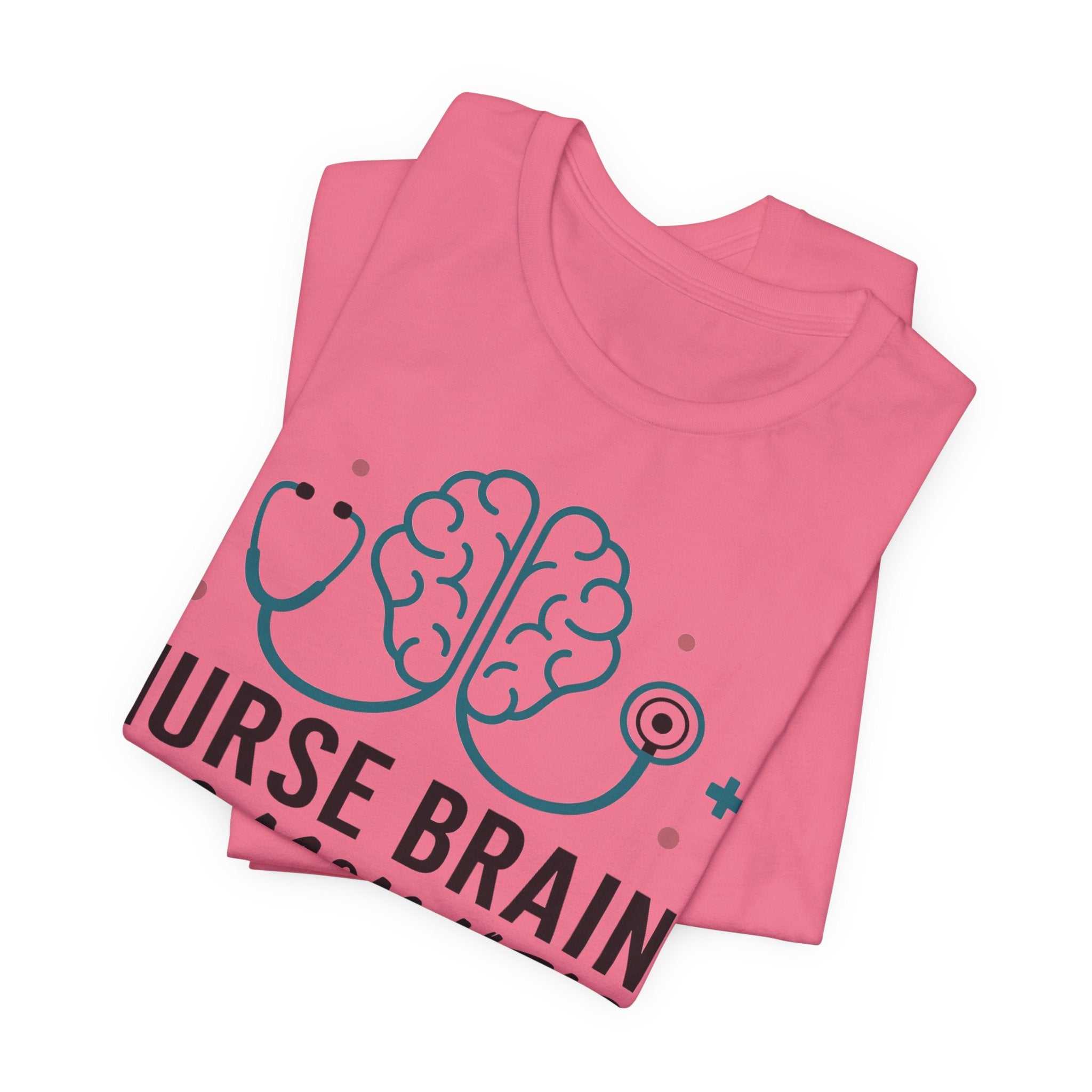 Nurse Brain Dog Mom Heart T‑Shirt - Cute Nurse & Dog Mom Graphic Tee