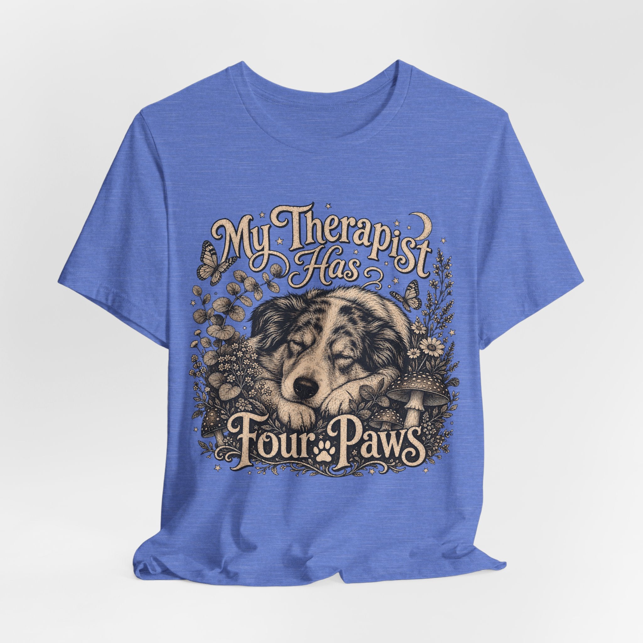 Dog Lover T-Shirt — "My Therapist Has Four Paws" Graphic Tee