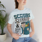 Scrubs, Slobber & Survival Coffee Tee — Funny Vet Nurse Shirt