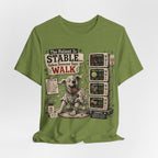 Dog Vet T-Shirt – “The Patient Is Stable… Unless Someone Says WALK” Veterinary Nurse Tee