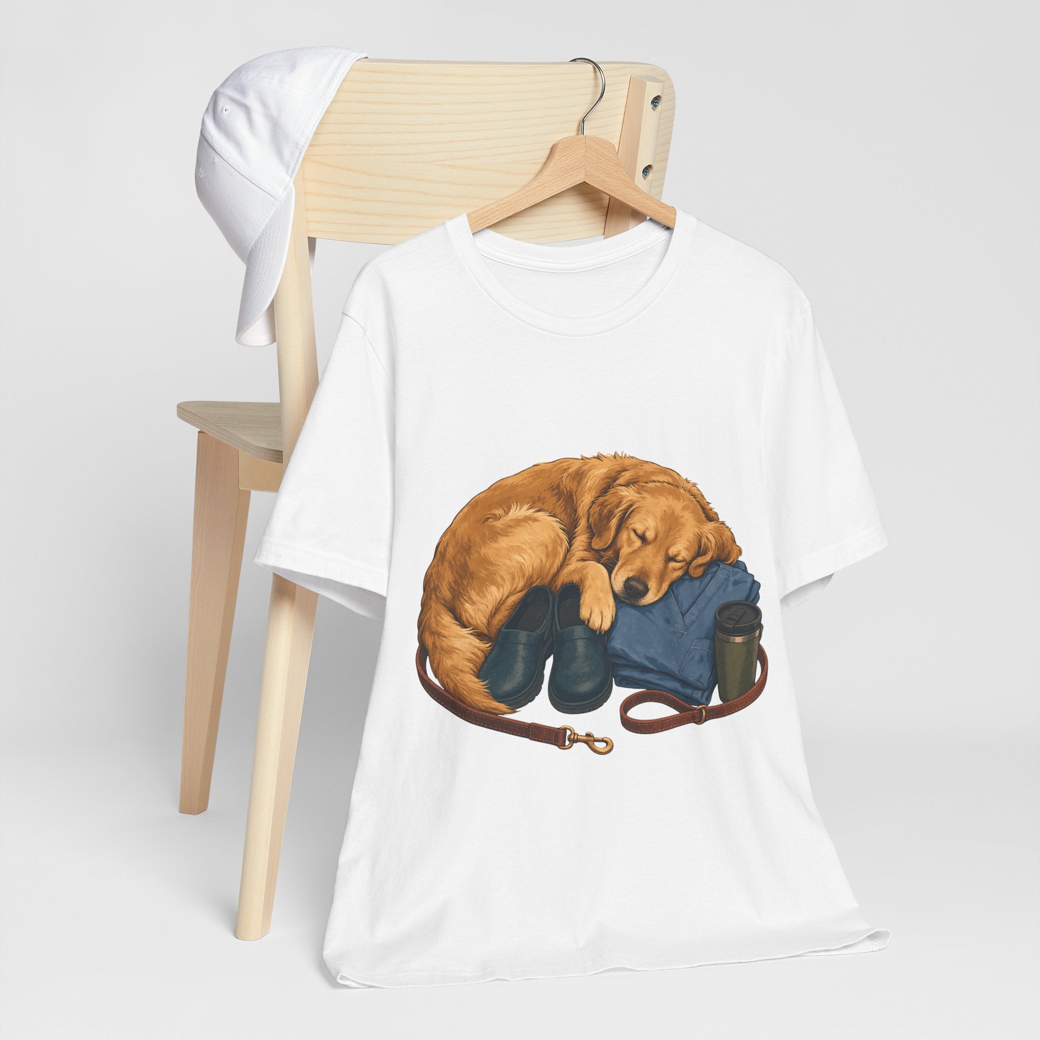 "Sentimental Nurse Dog Lover" T-Shirt — Charming Golden Retriever Graphic Tee