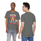 Healing Humans, Spoiling Dogs T‑Shirt — Cute Veterinary Nurse Dog Mom Tee