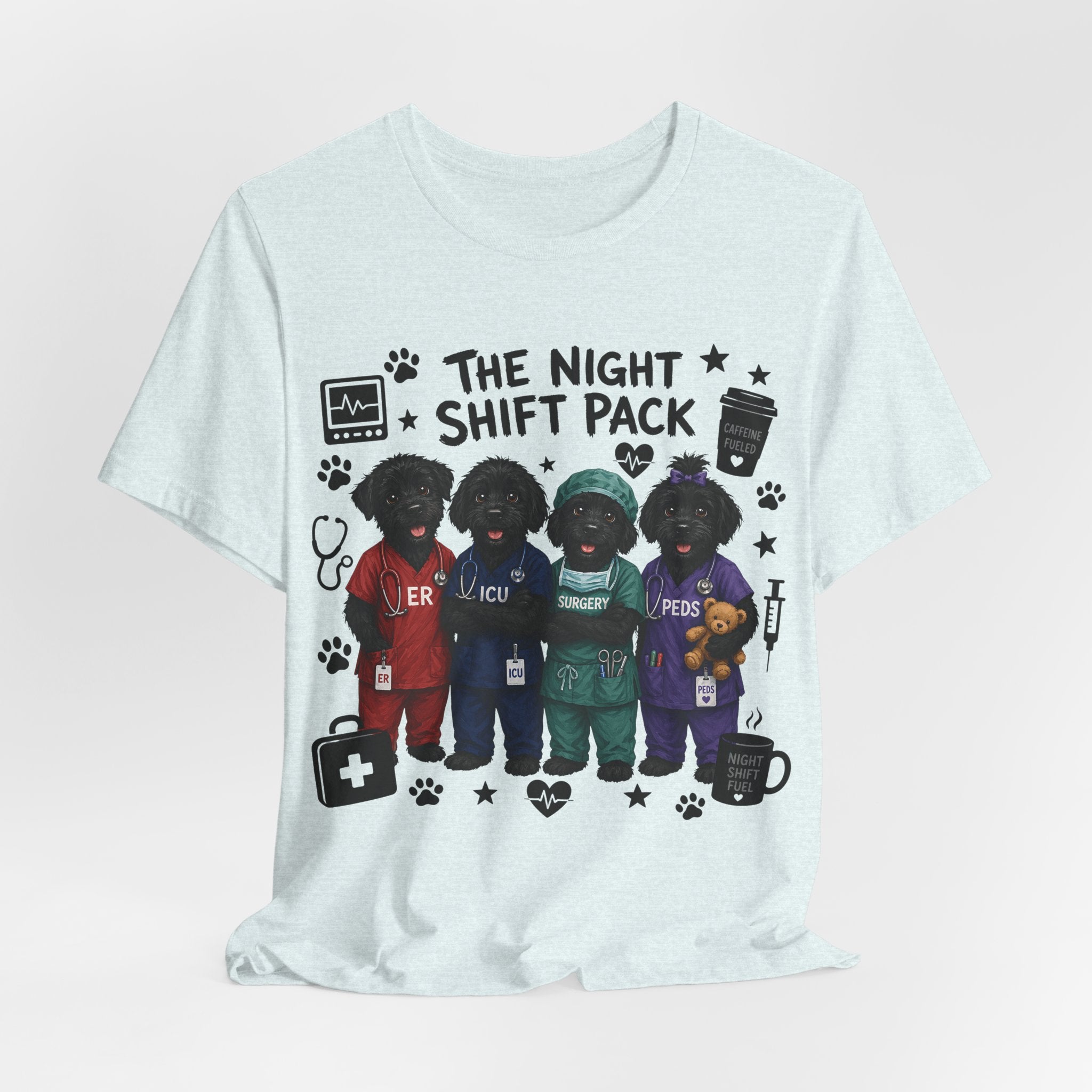 Night Shift Pack Nurses T-Shirt — Cute Team Scrubs Design for Healthcare Workers