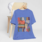 "Scrubs Are My Uniform" Retro Nurse T-Shirt — Funny Nurse Graphic Tee