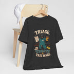 "Triage, Treats & Tail Wags" Dog Lover T-Shirt — Dog Nurse Graphic Tee
