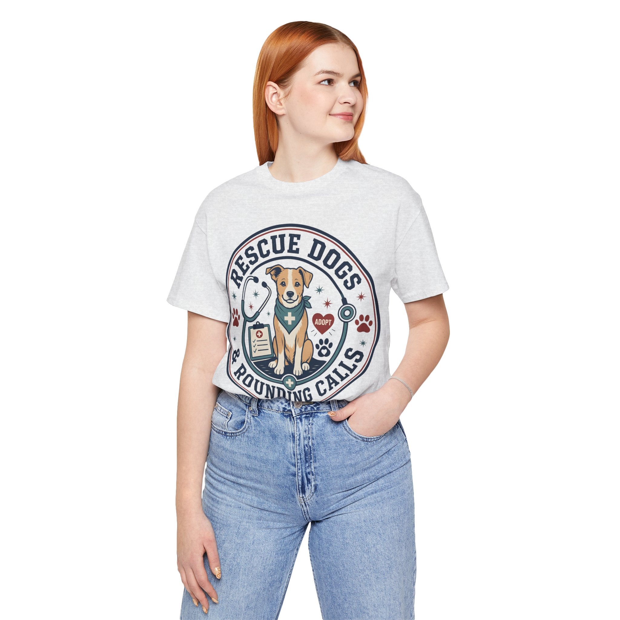 Rescue Dogs & Rounding Calls Tee — Veterinary Vet Tech Animal Rescue Shirt