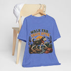 "Walk Far. Snack Often." — Hiking Dog Lover T-Shirt