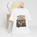 "Packing Light Was Never An Option" T-Shirt — Whimsical Travel Dog Graphic Tee