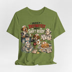 Most Definitely Not Shift Ready - Cute Sleeping Dogs Graphic Tee