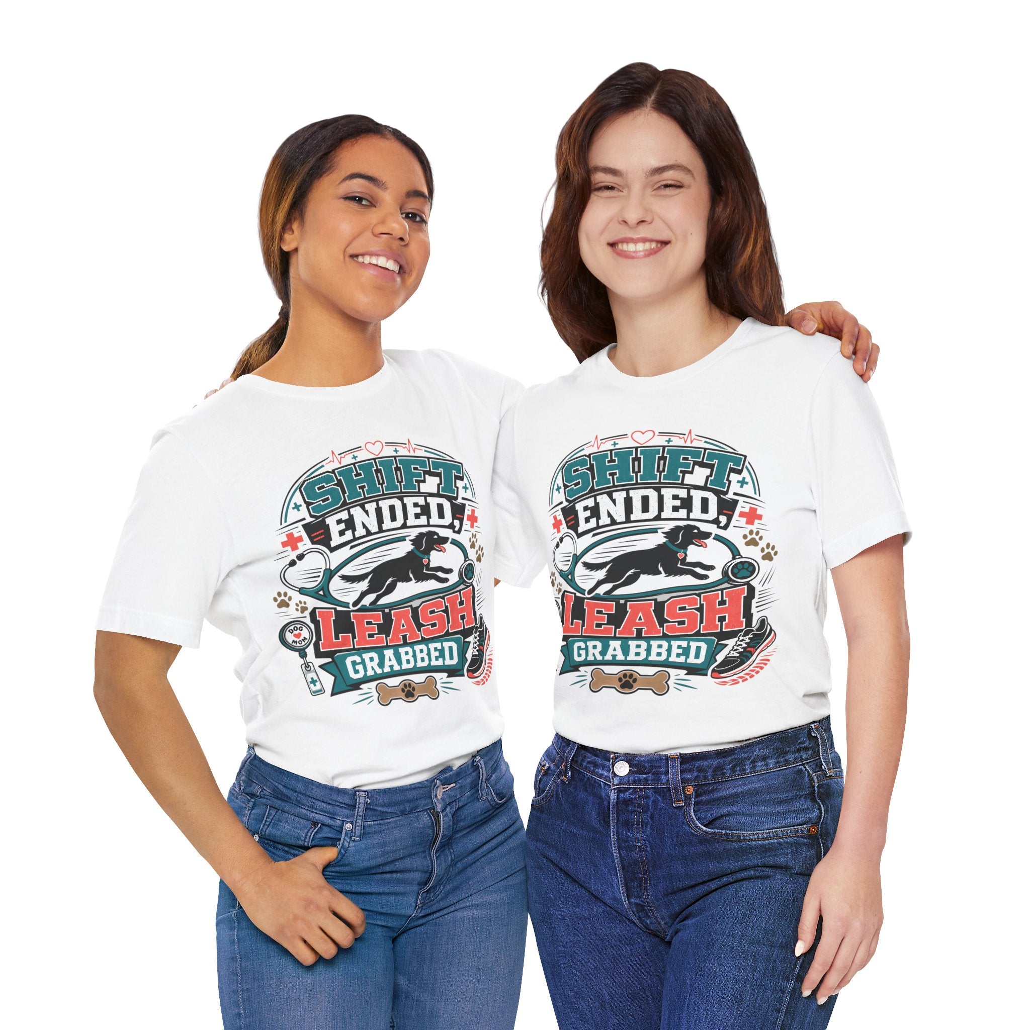 Shift Ended Leash Grabbed Dog Lover Tee