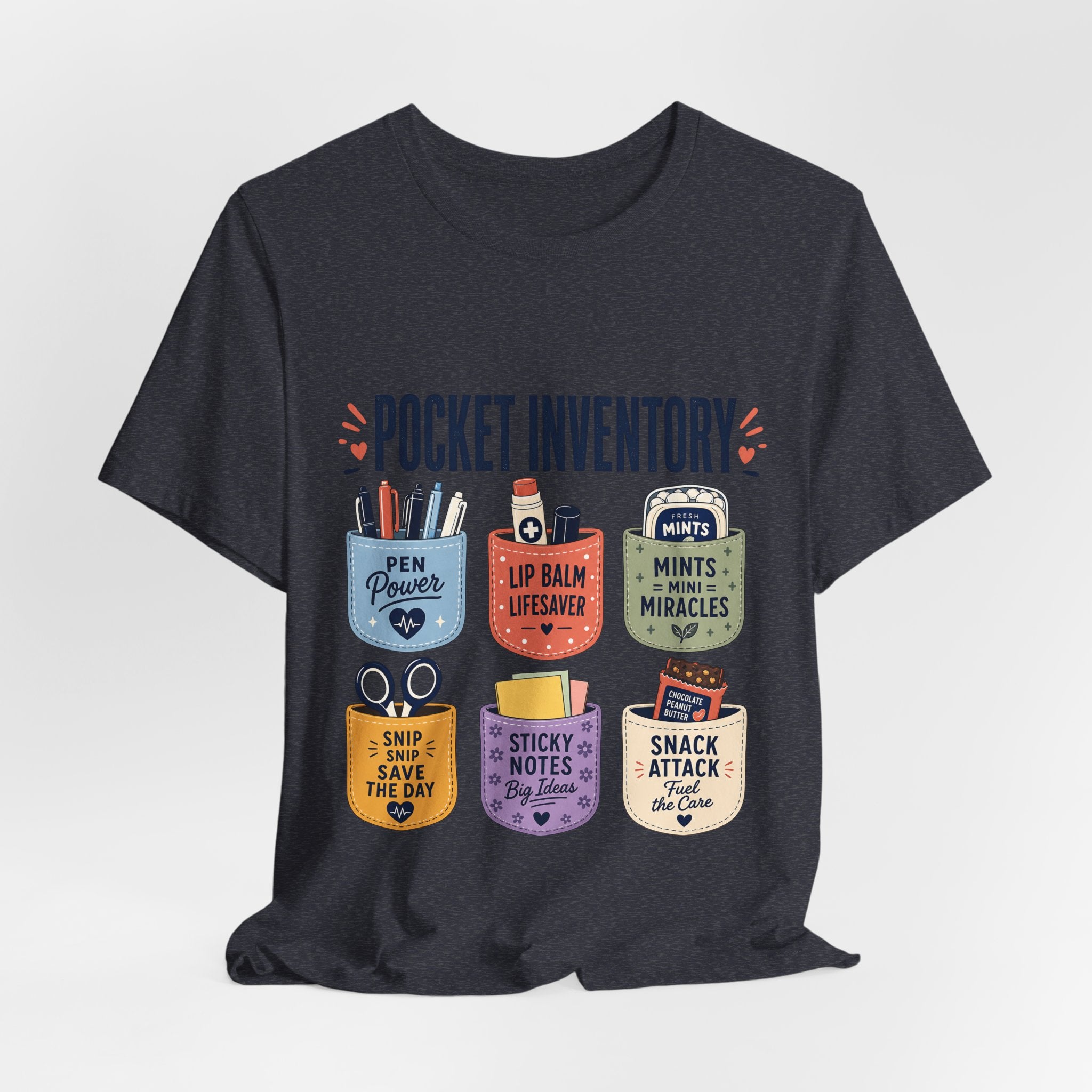 "Pocket Inventory" — Clever Scrub Pocket Nurse T-Shirt