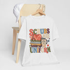 "Scrubs Are My Uniform" Retro Nurse T-Shirt — Funny Nurse Graphic Tee