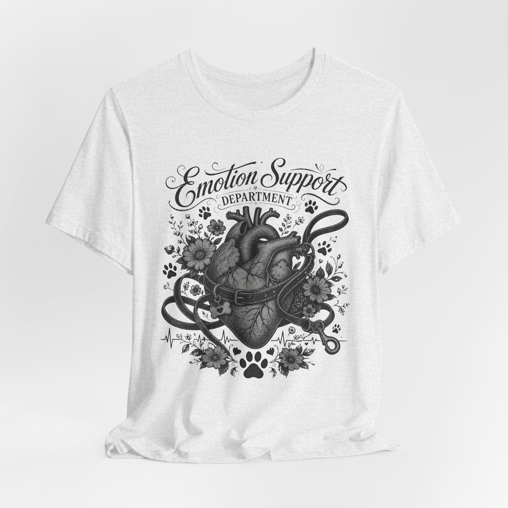 Emotion Support Department Tee — Anatomical Heart Floral Graphic Shirt
