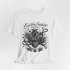 Emotion Support Department Tee — Anatomical Heart Floral Graphic Shirt