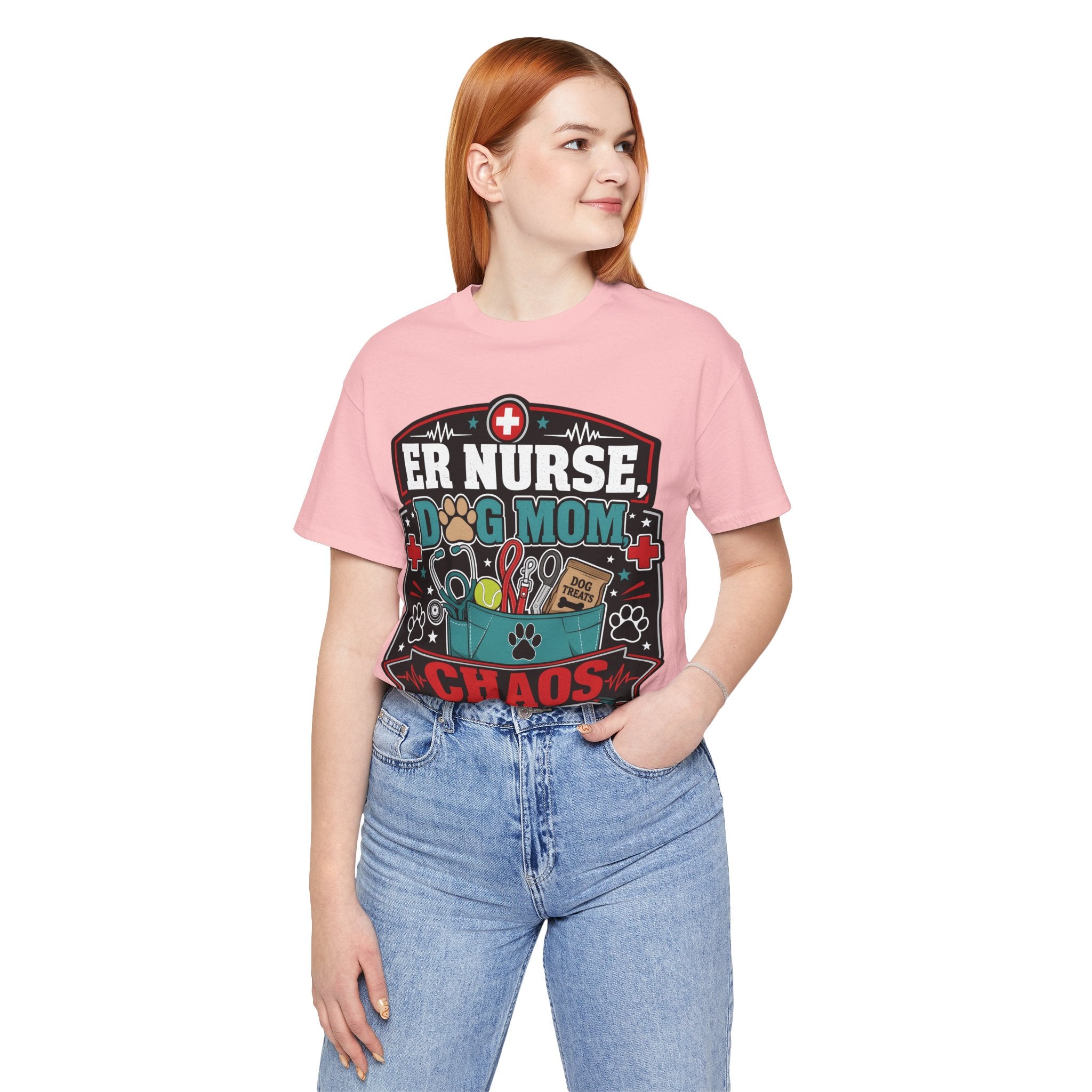 ER Nurse Dog Mom T-Shirt — "Chaos Coordinator" Graphic Tee