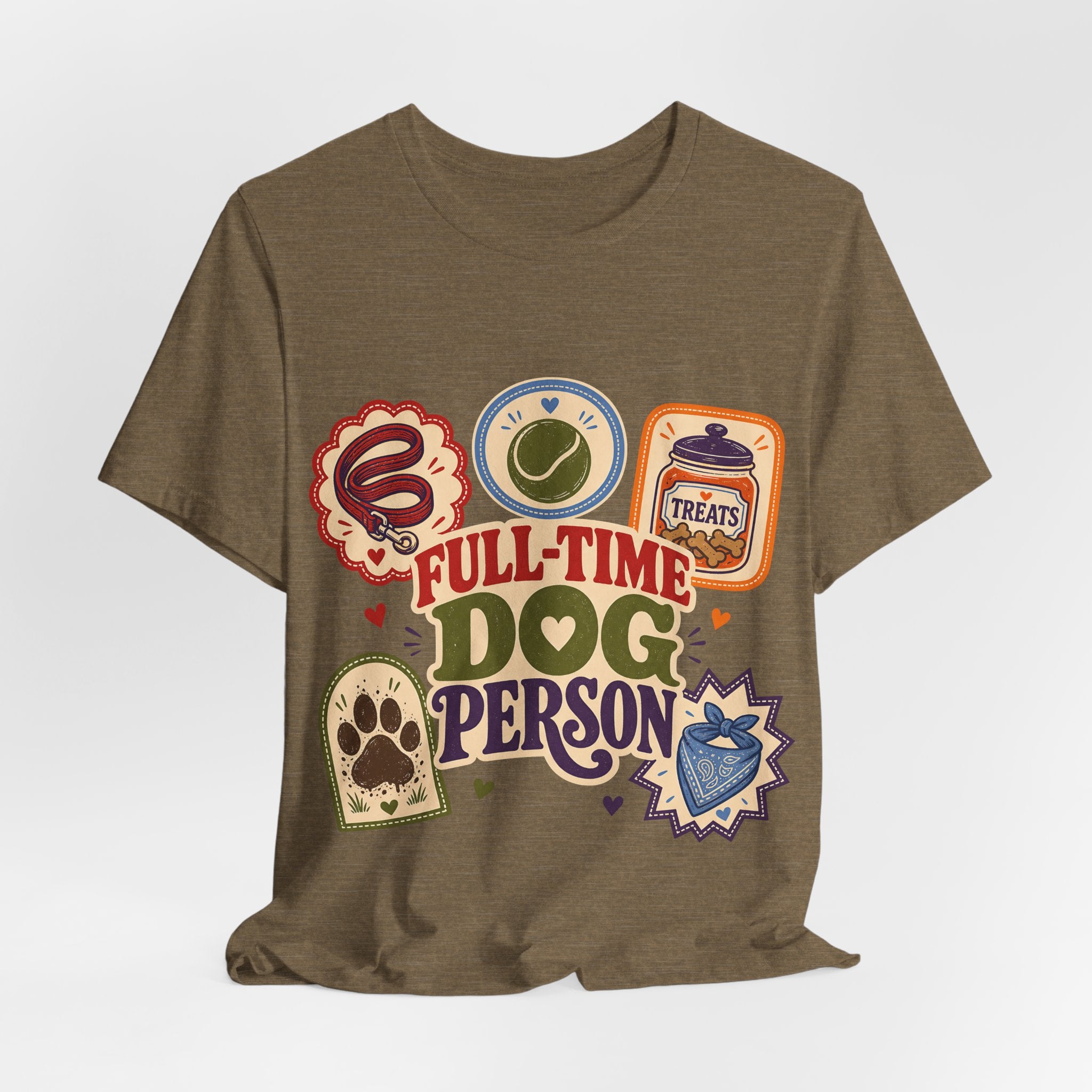 "Full-Time Dog Person" T-Shirt — Funny Dog Lover Graphic Tee