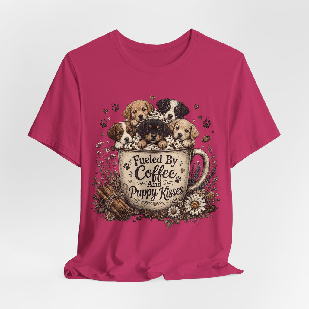 Fueled by Coffee and Puppy Kisses T-Shirt