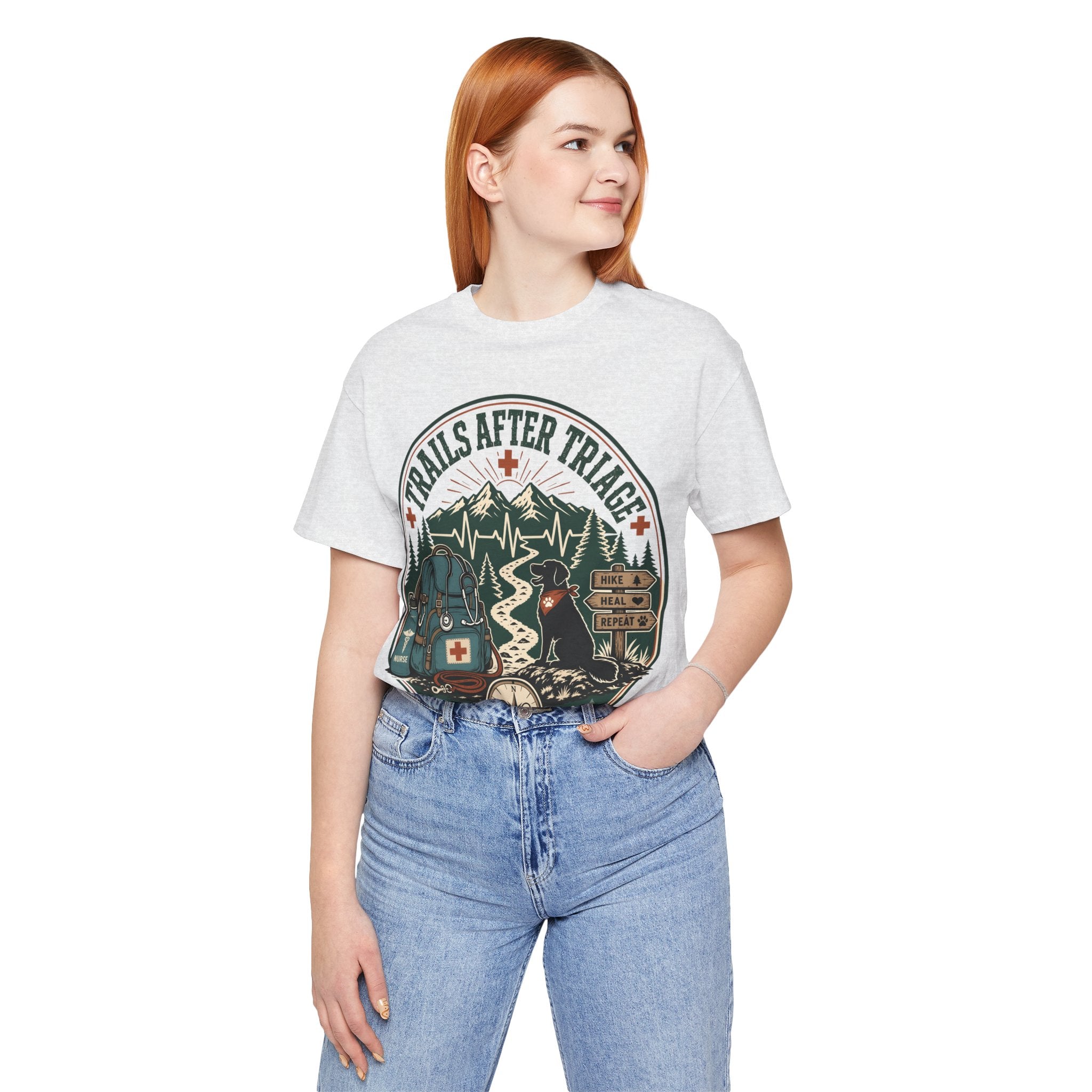 Trails After Triage Hiking Tee — Search & Rescue Outdoor Crew Shirt