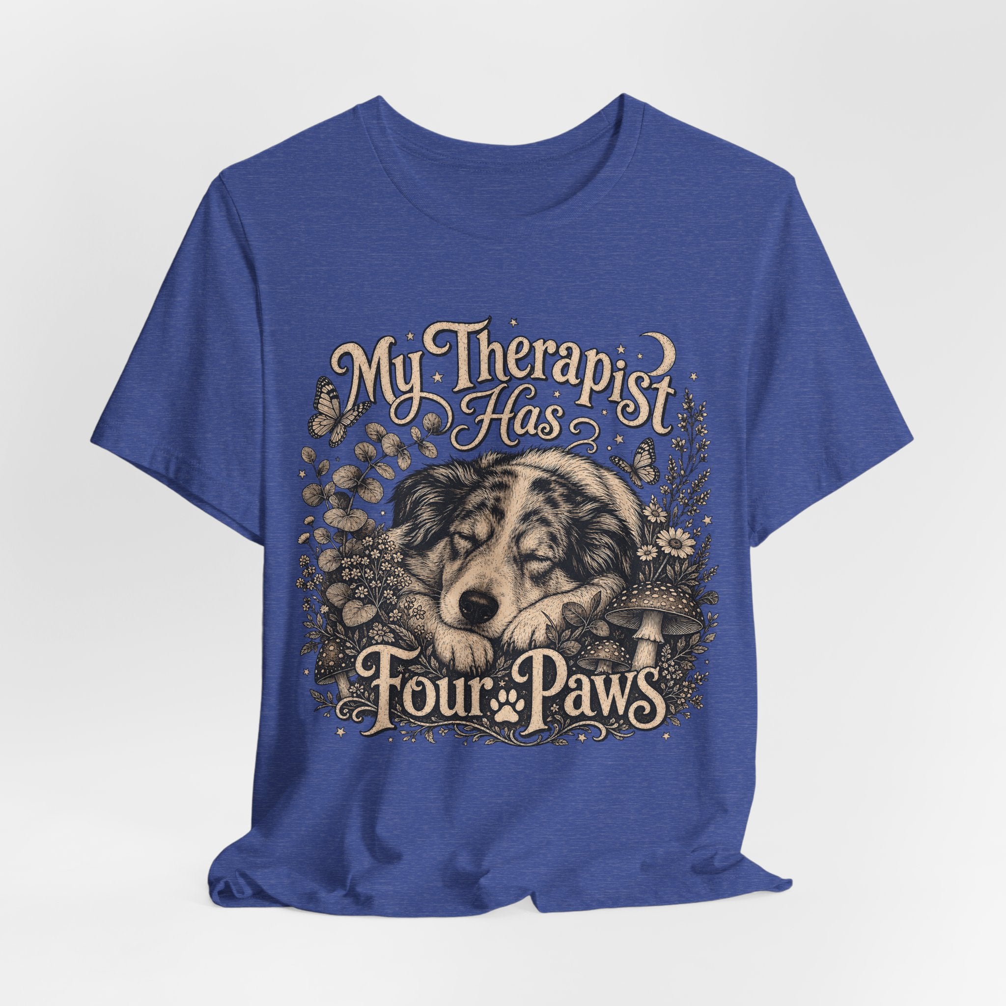 Dog Lover T-Shirt — "My Therapist Has Four Paws" Graphic Tee