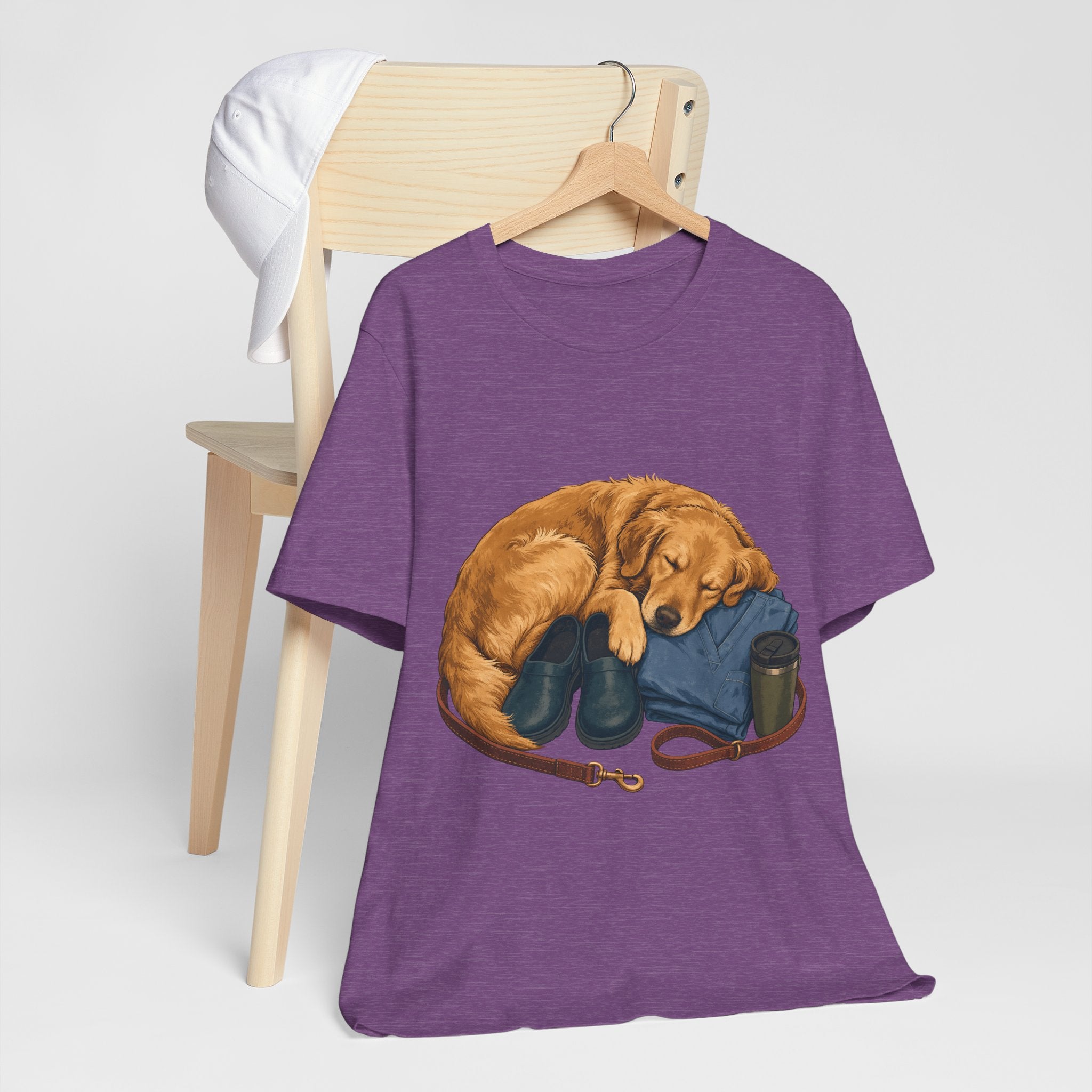 "Sentimental Nurse Dog Lover" T-Shirt — Charming Golden Retriever Graphic Tee