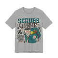 Scrubs, Slobber & Survival Coffee Tee — Funny Vet Nurse Shirt