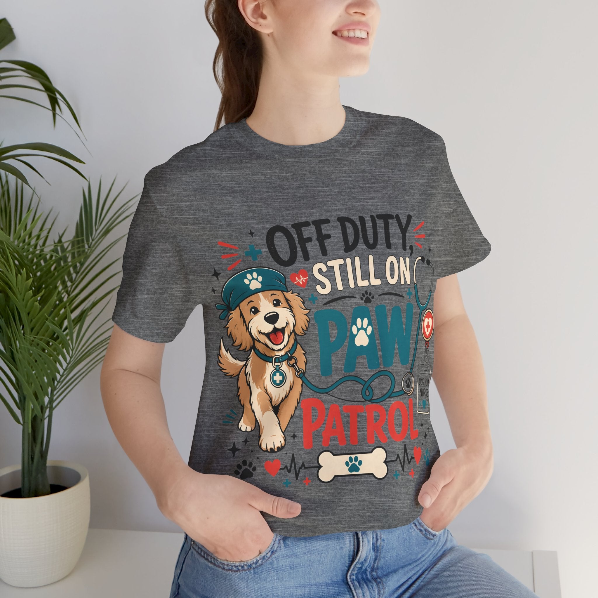 Off Duty Still On Paw Patrol T-Shirt — Cute Dog Rescue Squad Tee