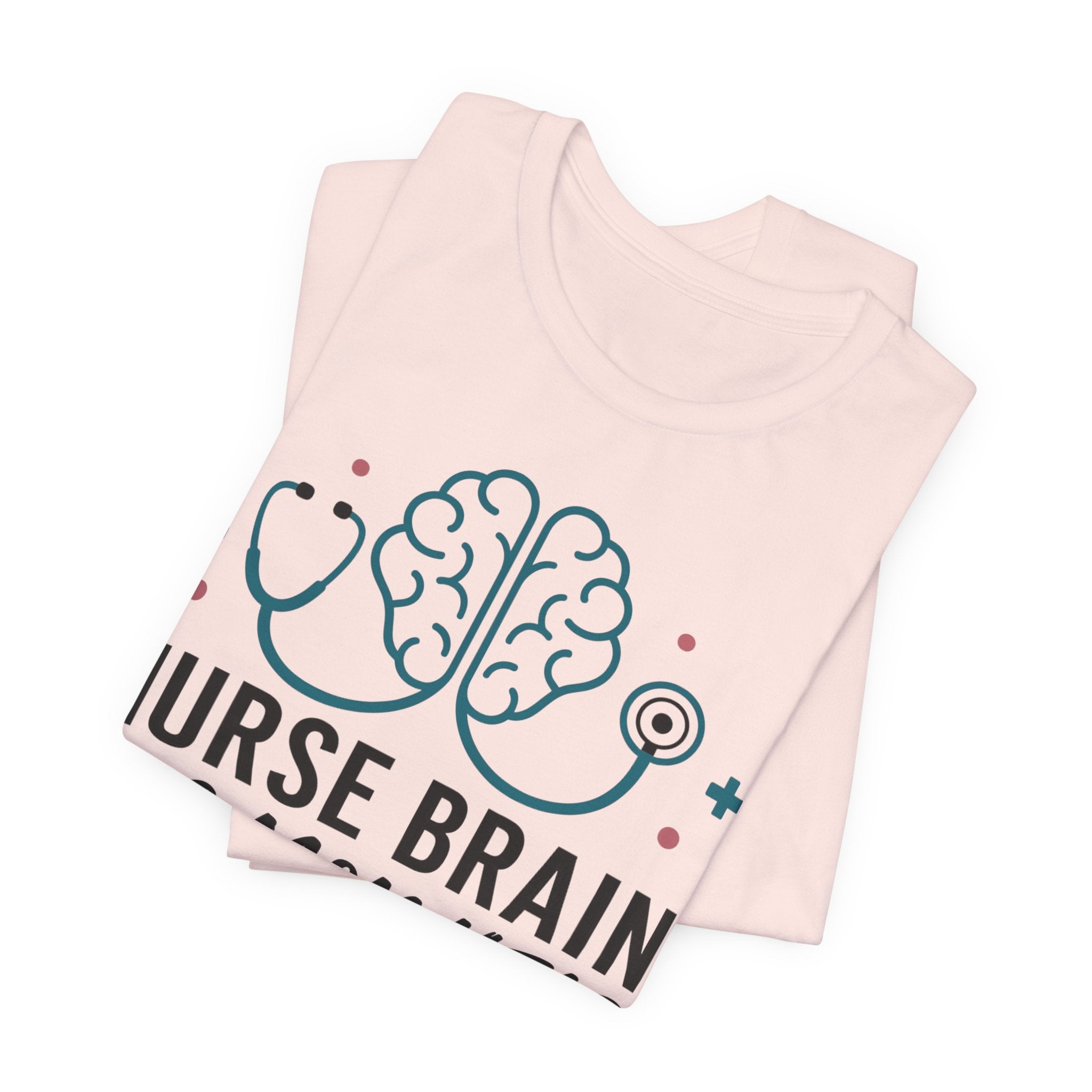 Nurse Brain Dog Mom Heart T‑Shirt - Cute Nurse & Dog Mom Graphic Tee