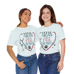 Vital Signs & Tail Wags Tee - Nurse Vet Stethoscope Paw Print T-Shirt