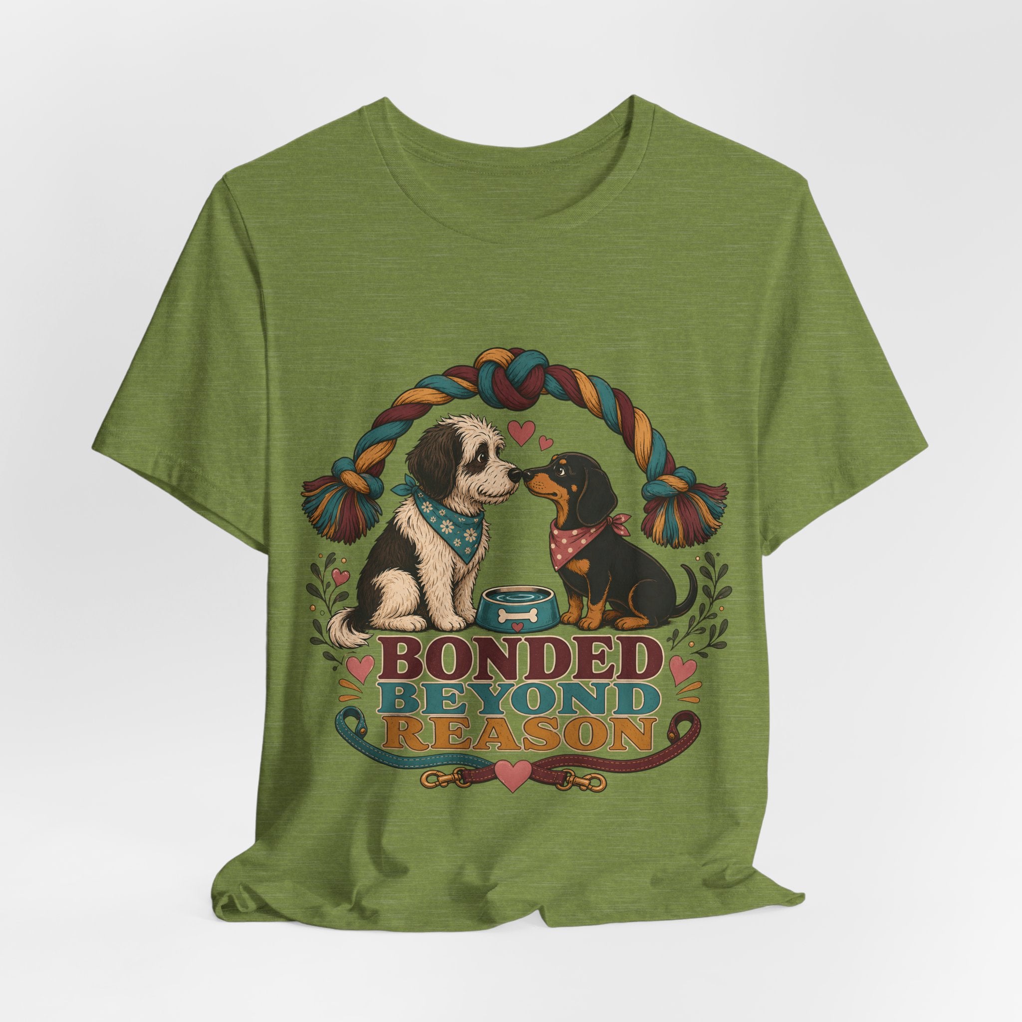 "Bonded Beyond Reason" Two Dogs T-Shirt — Retro Dog Lover Graphic Tee