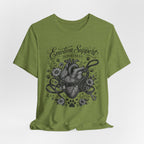 Emotion Support Department Tee — Anatomical Heart Floral Graphic Shirt