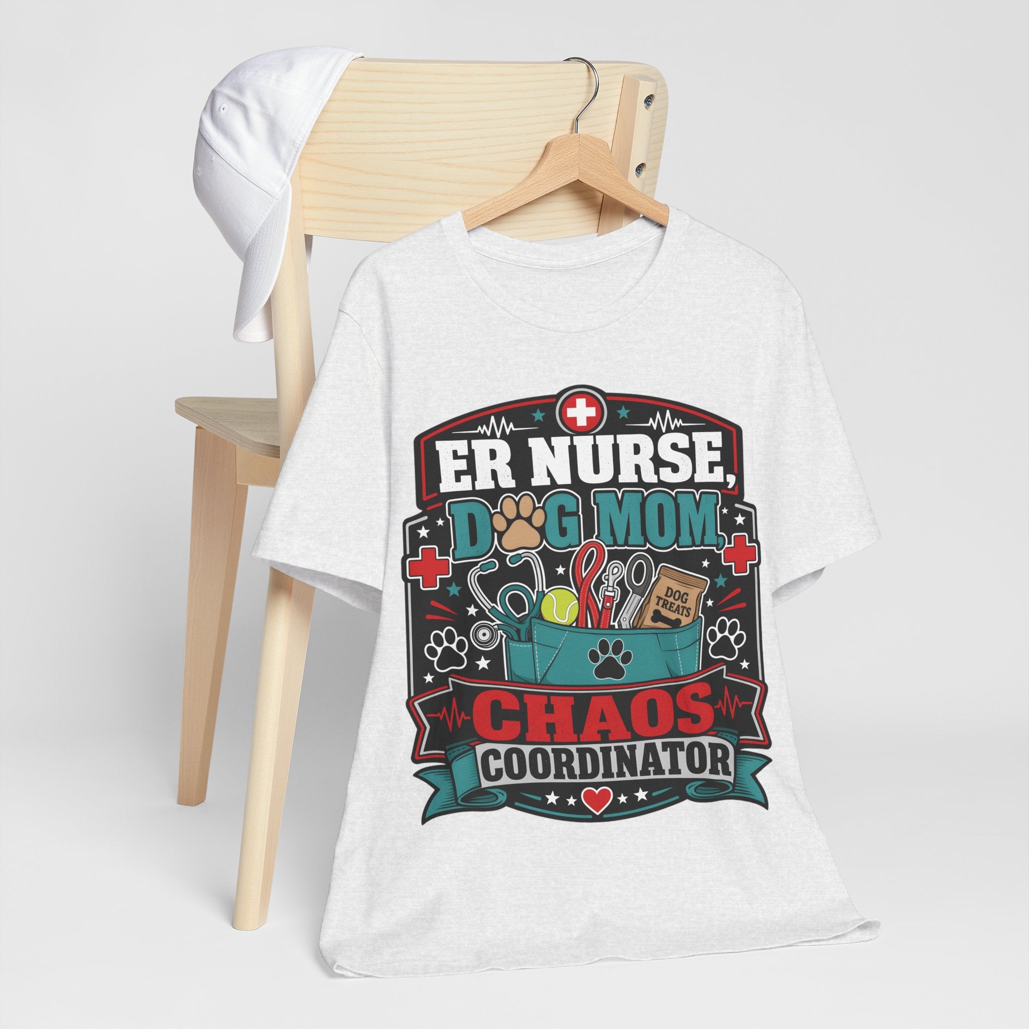 ER Nurse Dog Mom T-Shirt — "Chaos Coordinator" Graphic Tee