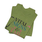 Vital Signs & Tail Wags Tee - Nurse Vet Stethoscope Paw Print T-Shirt