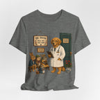 Dog Doctor Tee — Vintage Veterinary Illustration T-Shirt (The Doctor Will See You Now)