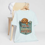 "Ask Me About My Favorite Patient" Nurse T-Shirt — Dog Mom Nurse Graphic Tee