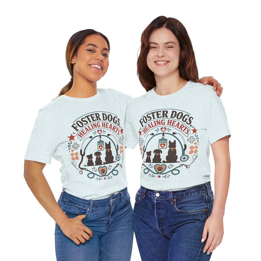 Foster Dogs Healing Hearts T‑Shirt — Rescue Dog Lover Tee