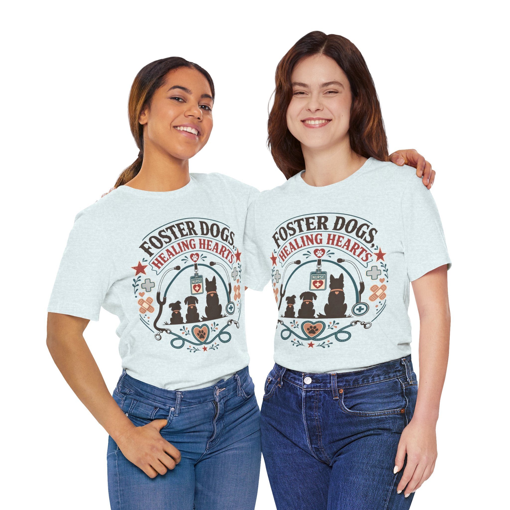 Foster Dogs Healing Hearts T‑Shirt — Rescue Dog Lover Tee